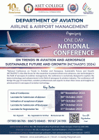 National Conference on Trends in Aviation and Aerospace: Sustainable Future and Growth (NCTAASFG 2024) National Conference Poster